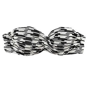 Victoria Secret Black White Bandeau Bikini Top Size 34B